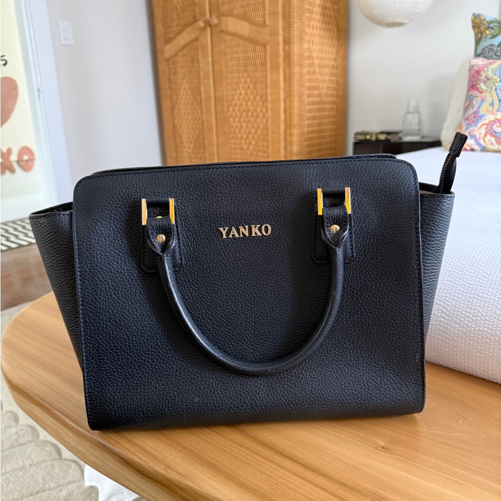 Black Leather Italian Handbag
